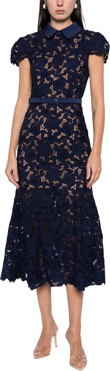 26SS 셀프 포트레이트 롱 원피스 RS26171MN NAVY - SELF PORTRAIT