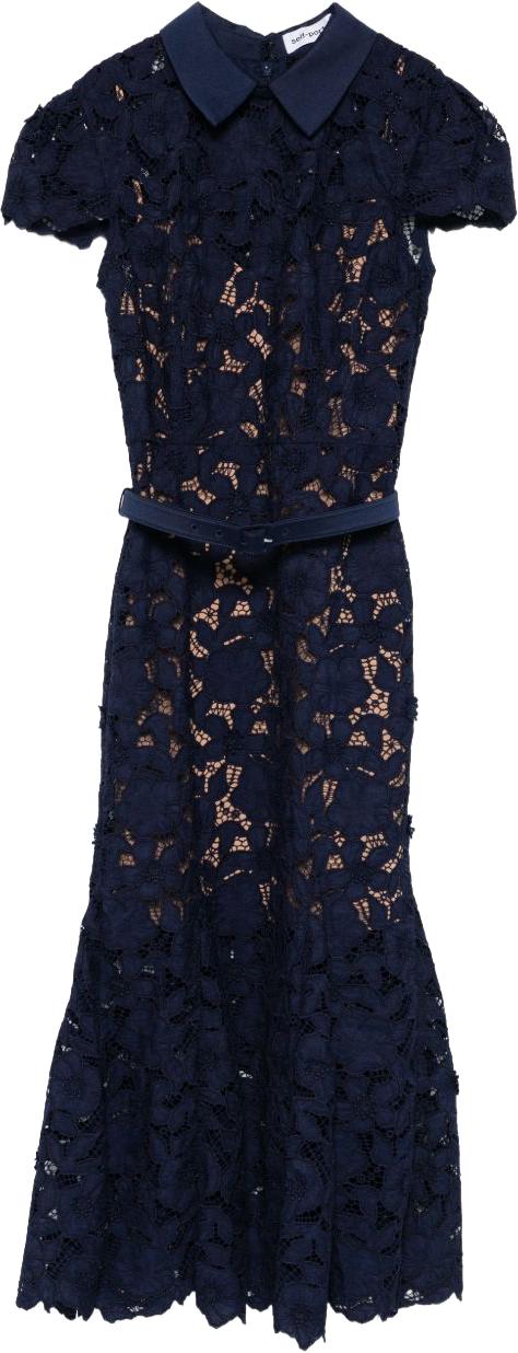 26SS 셀프 포트레이트 롱 원피스 RS26171MN NAVY