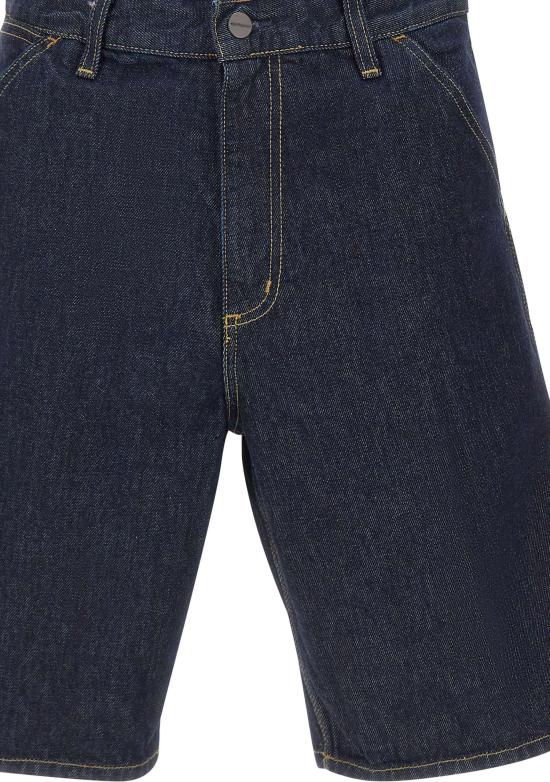 26SS 칼하트 스미스 데님 싱글 니 쇼츠 I0320260102 NAVY - CARHARTT
