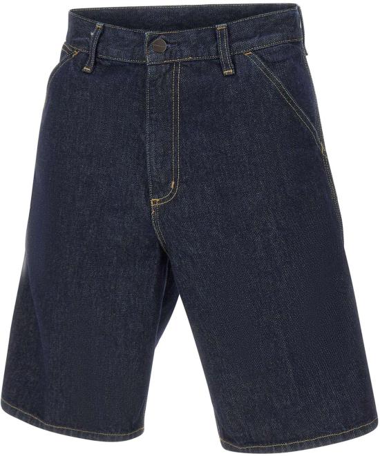 26SS 칼하트 스미스 데님 싱글 니 쇼츠 I0320260102 NAVY