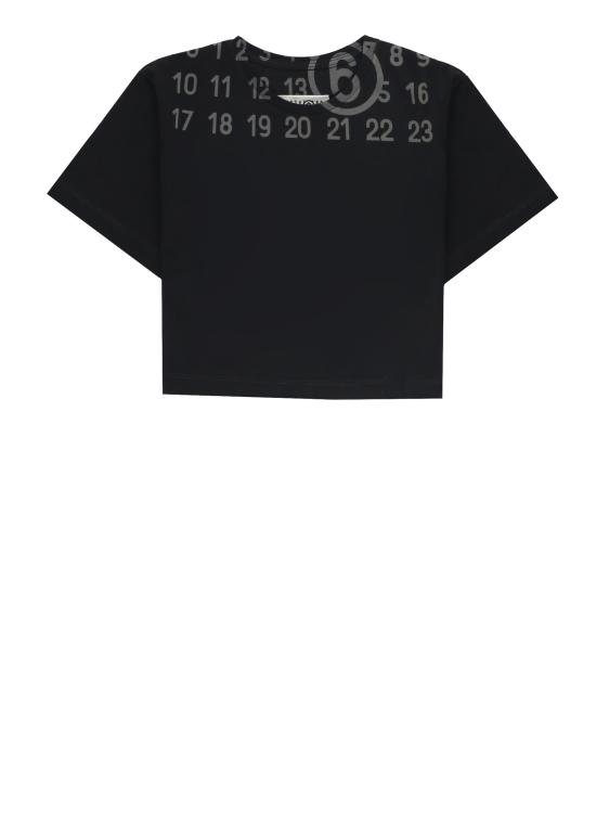 26SS [키즈] MM6 메종마르지엘라 티셔츠 M61017 MM02YM6900 Nero