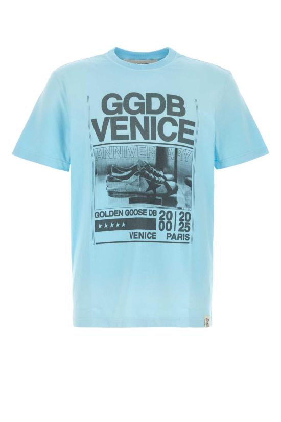 26SS 골든구스 반팔 티셔츠 GMP01220P002368 50977 Light Blue