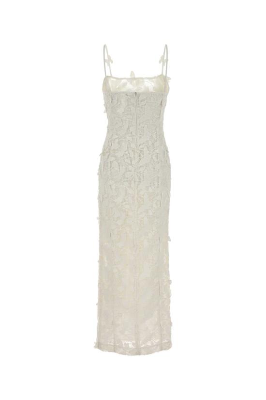 26SS 블루마린 롱 원피스 4A443A N0102 White - BLUMARINE