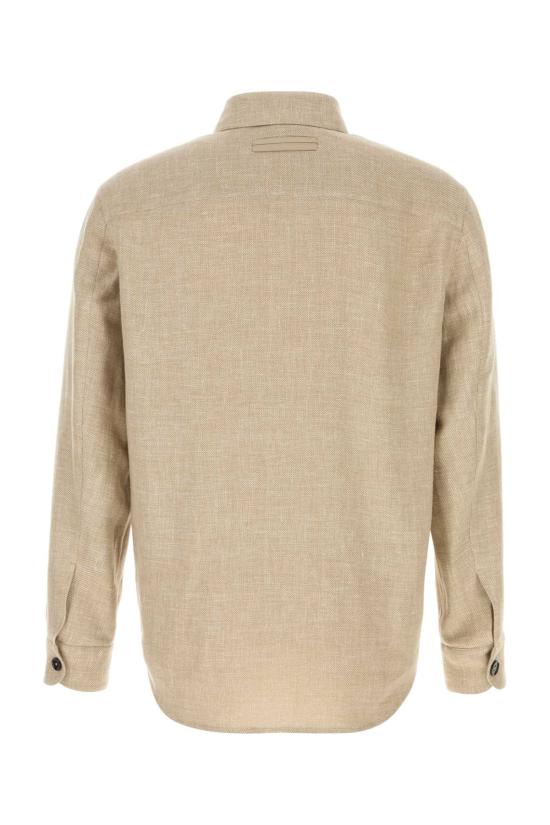 26SS 에르메네질도제냐 긴팔 셔츠 RUHV75A3SOT52 N03G Beige o Tan - ERMENEGILDO ZEGNA