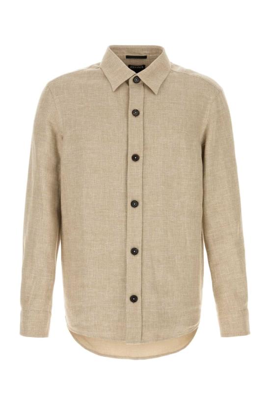 26SS 에르메네질도제냐 긴팔 셔츠 RUHV75A3SOT52 N03G Beige o Tan