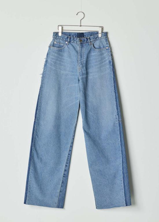  Serge Denim 데님 팬츠 리메이크 투톤 컷 마틴  빈티지 블루