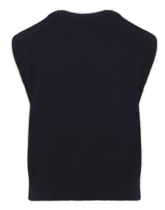 26SS 아미 울 앤 코튼 슬리브리스 아미 드 하트 스웨터 UKS860KN0156 A116 - AMI