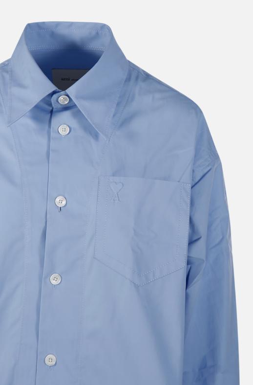 26SS 아미 미디 원피스 UDR663CO0063 484 BLEUCACHEMIRE - AMI