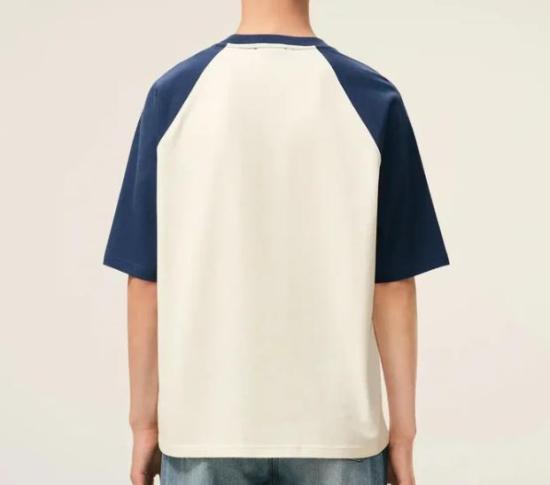 26SS 아미 코튼 아미 드 하트 니트 패치 티셔츠 UTS379726 A027 BLANCCREME ENCRE - AMI