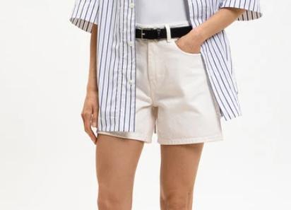 26SS 아미 코튼 쇼츠 아미 파리 헤리티지 라벨 FSO839DE0126 136 BLANCCREME - AMI