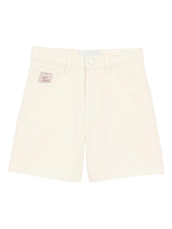 26SS 아미 코튼 쇼츠 아미 파리 헤리티지 라벨 FSO839DE0126 136 BLANCCREME