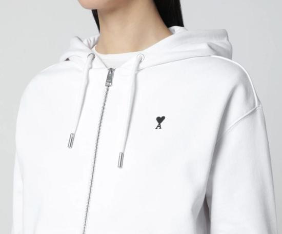 26SS 아미 후드 티셔츠 FSW783730 100 BLANC - AMI