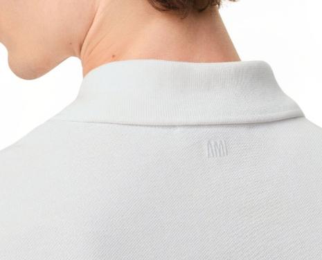 26SS 아미 스몰 하트 로고 폴로 티셔츠 HPL411760 100 BLANC - AMI