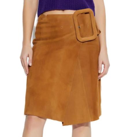 26SS 아미 미디 스커트 FSK463LH0059 236 CARAMEL - AMI