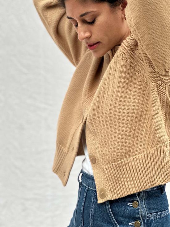  DAĒZA 가디건 다에자 코튼 알파카 래글런 - OTHER BRANDS