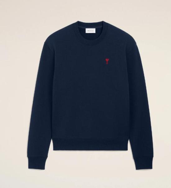 26SS 아미 스몰 하트 로고 스웨트셔츠 BFUSW035730 430 BLEUNUIT