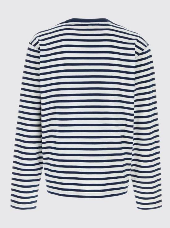 26SS 아미 코튼 롱 슬리브 마리네르 아미 드 하트 티셔츠 UTS375JE0210 A044 ENCRE BLANC - AMI