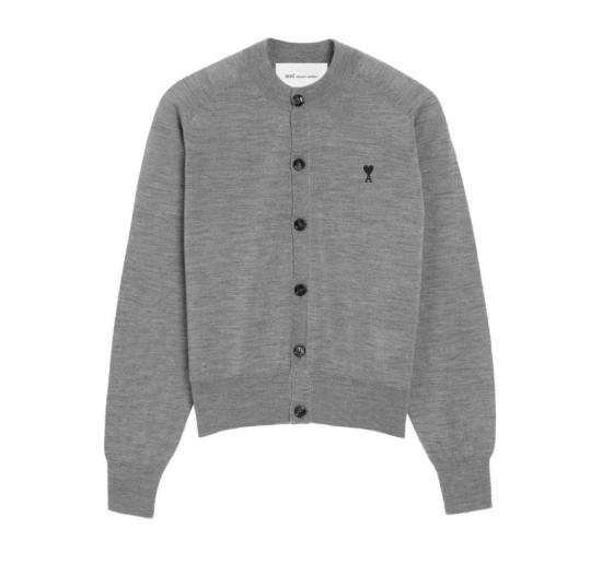 26SS 아미 ADC 울 크루넥 가디건 FKC386KN0039 0504 GRISCHINE NOIR