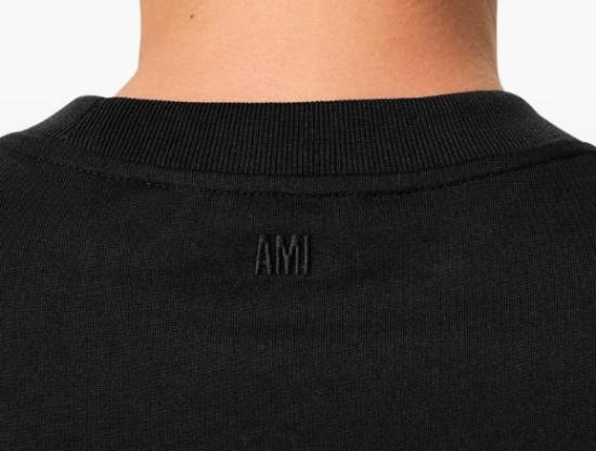 26SS 아미 스몰 하트 로고 라이트 코튼 저지 티셔츠 HTS346724 045 NOIR BLANCCREME - AMI