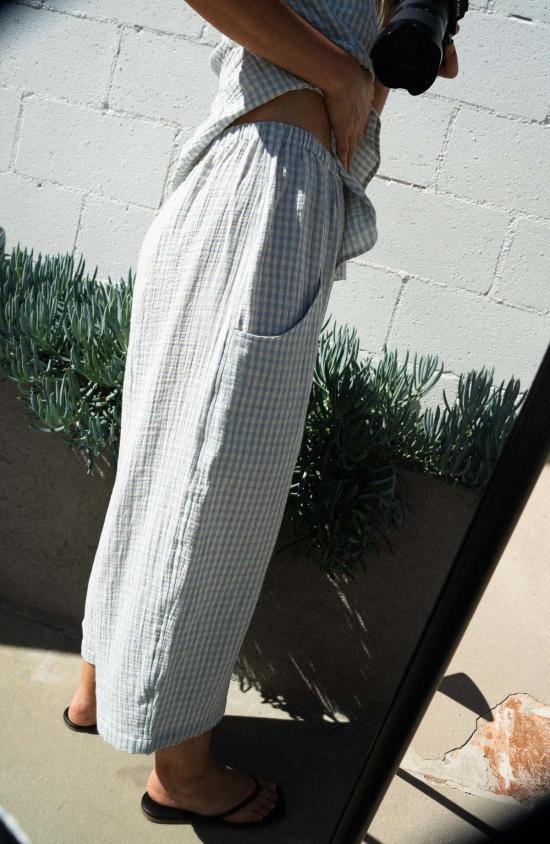  네라네제 트레이닝/조거 팬츠 네라네세 듄  스카이 깅엄 - NERANESE