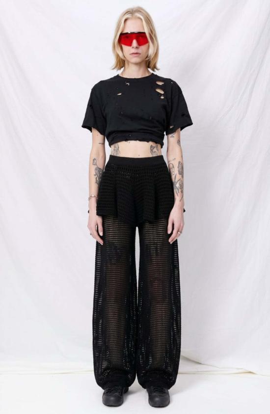  이사 볼더 숏 스커트 포인트엘 플레어 마이크로 스커트 블랙 - ISA BOULDER