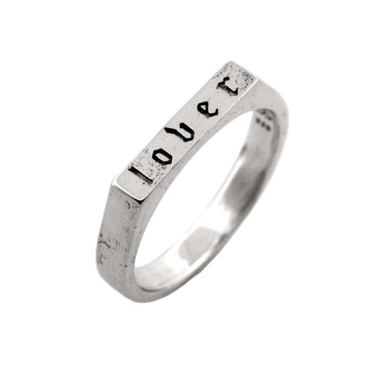  수 더 보이 반지 러버 링 실버