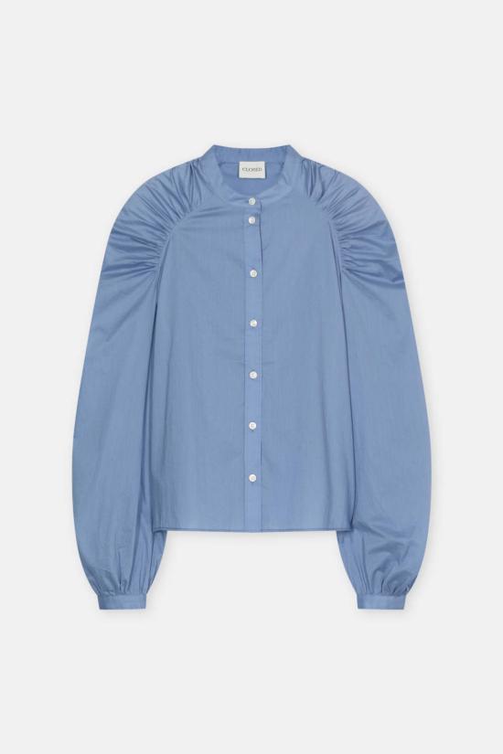  클로즈드 셔츠 개더드 래글런 셔츠 스톤 블루