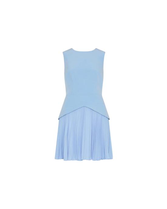  밀리 숏 원피스 해디 플리츠 미니 드레스 블루