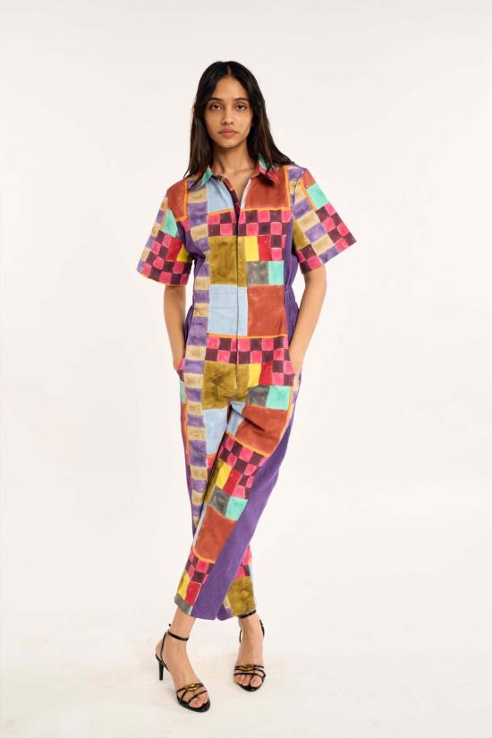  루주타 셰스 점프수트 스튜디오  케니 프린트