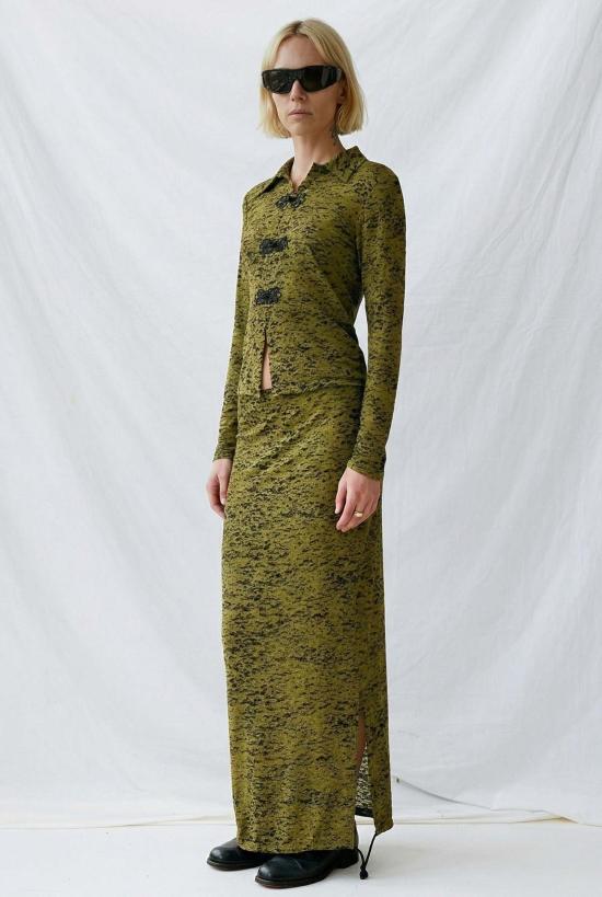  어셈블리 뉴욕 롱 스커트 어셈블리 번아웃 맥시 스커트 - ASSEMBLY NEW YORK