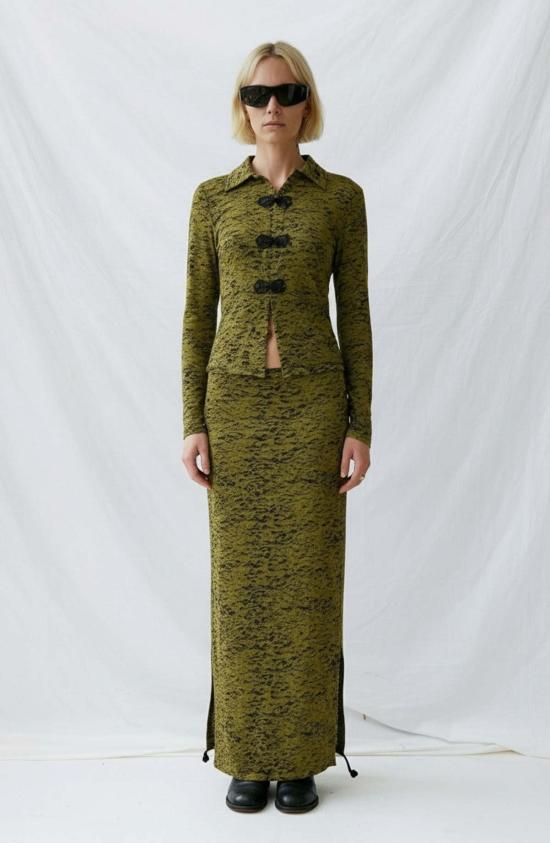  어셈블리 뉴욕 롱 스커트 어셈블리 번아웃 맥시 스커트 - ASSEMBLY NEW YORK