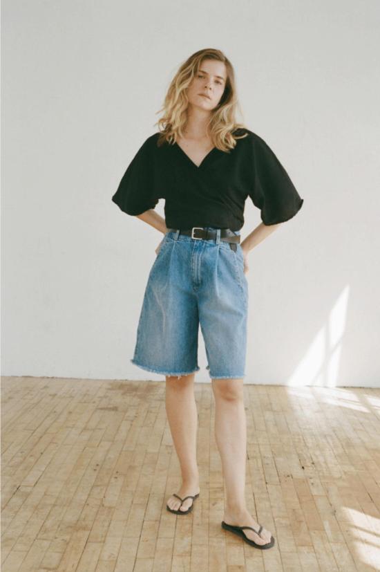  샤이나 모트 데님 숏팬츠 에밀 쇼트