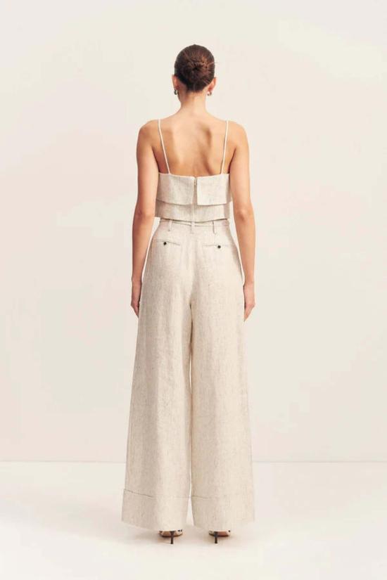  Shona Joy 팔라초 팬츠 쇼나 조이 알토 하이웨이스트 팬츠 화이트 핀스트라이프 - OTHER BRANDS