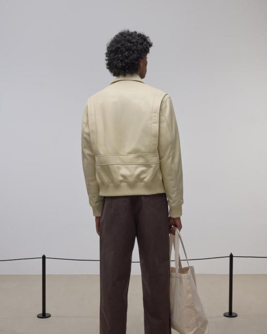  Museum Garments X Colbo 가죽 자켓 뮤지엄 가먼츠 X 콜라보 플라잉 재킷 버터 옐로우 - OTHER BRANDS