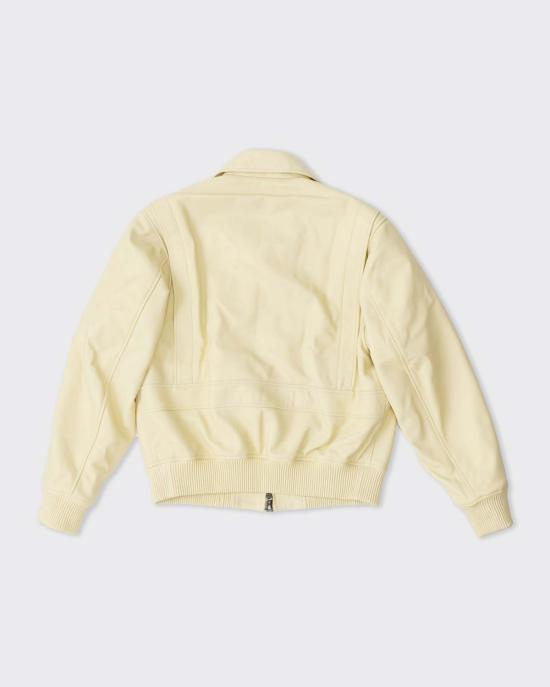  Museum Garments X Colbo 가죽 자켓 뮤지엄 가먼츠 X 콜라보 플라잉 재킷 버터 옐로우 - OTHER BRANDS