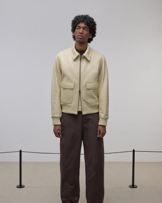  Museum Garments X Colbo 가죽 자켓 뮤지엄 가먼츠 X 콜라보 플라잉 재킷 버터 옐로우