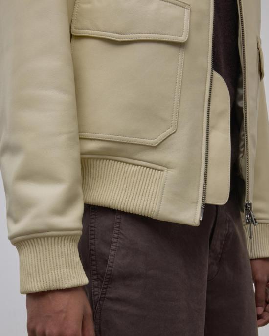 Museum Garments X Colbo 가죽 자켓 뮤지엄 가먼츠 X 콜라보 플라잉 재킷 버터 옐로우 - OTHER BRANDS