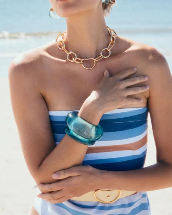  리지 포르투나토 팔찌 릿지 커프 브레이슬릿 라군 - LIZZIE FORTUNATO