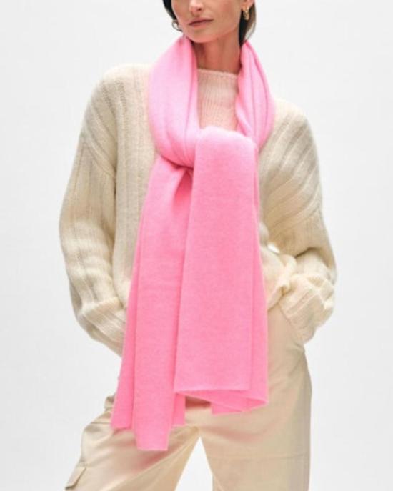  화이트 워렌 머플러/스카프 화이트+워렌 캐시미어 트래블 랩 핑크 버즈 - WHITE + WARREN