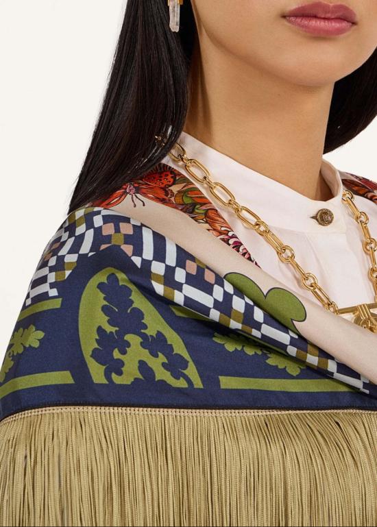  라 더블제이 머플러/스카프 La Double J 프린지 카레 스카프 마리포사 - LA DOUBLEJ