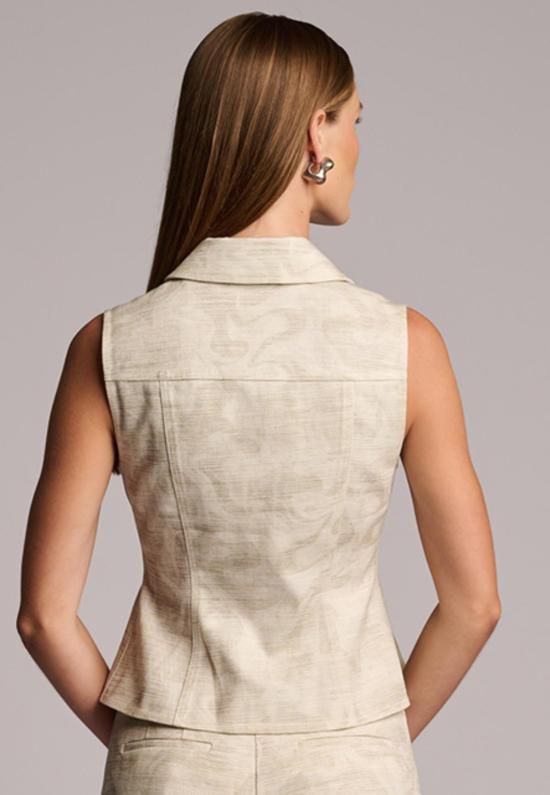  헤브론 블라우스 스카일러 탑 카모 프린트 아이보리 - HEVRON