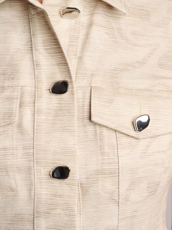  헤브론 블라우스 스카일러 탑 카모 프린트 아이보리 - HEVRON