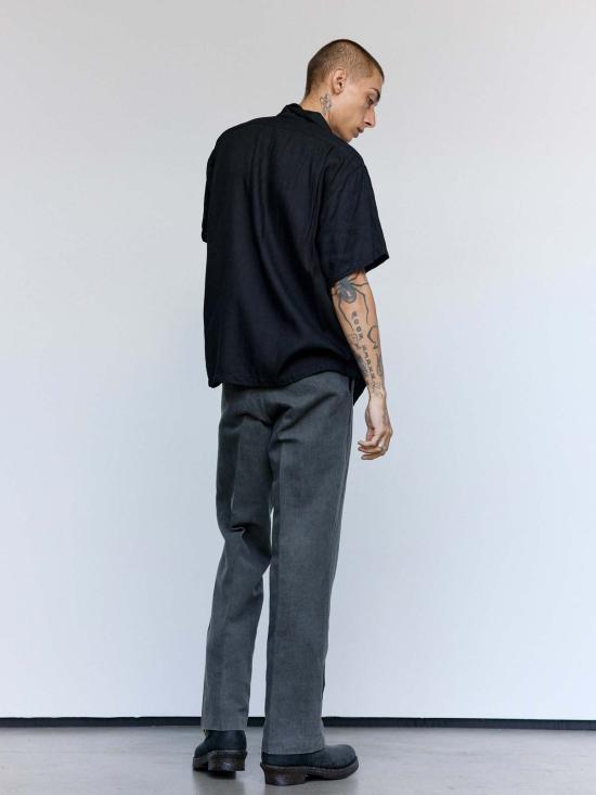  타이가 타카하시 반팔 셔츠 타이거 타카하시 Lot.112 블랙 코튼 서 가이 - TAIGA TAKAHASHI