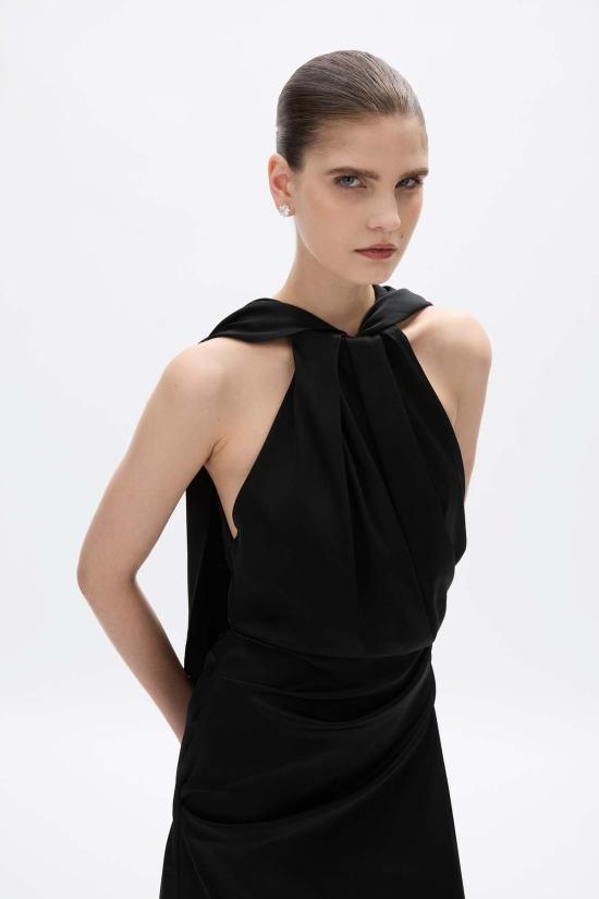  레이첼 길버트 롱 원피스 할리 가운 블랙 - RACHEL GILBERT