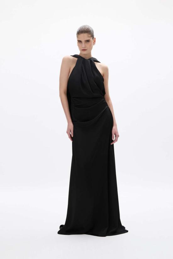  레이첼 길버트 롱 원피스 할리 가운 블랙 - RACHEL GILBERT