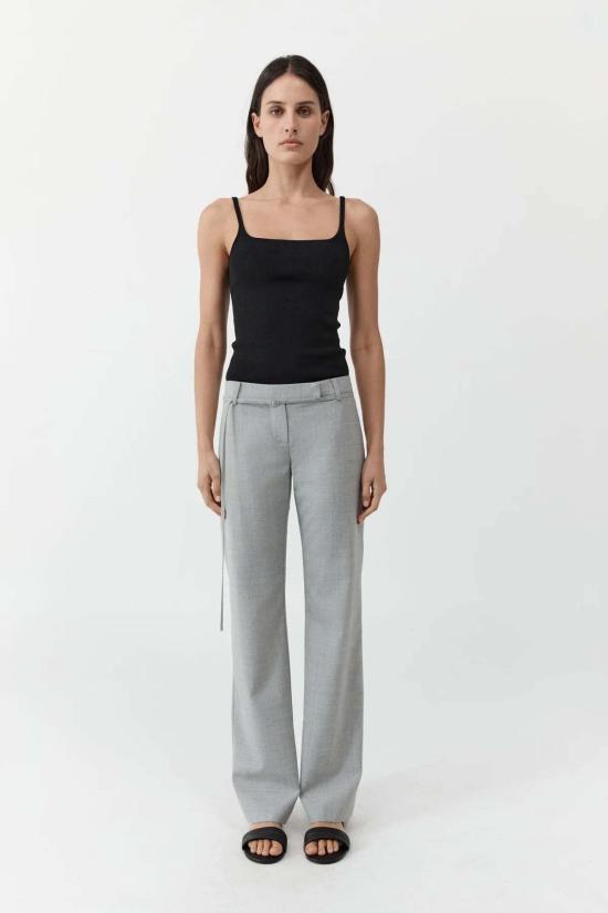  세인트아그니 트레이닝/조거 팬츠 세인트 아그니 90년대 벨트 미니멀 팬츠 콘크리트