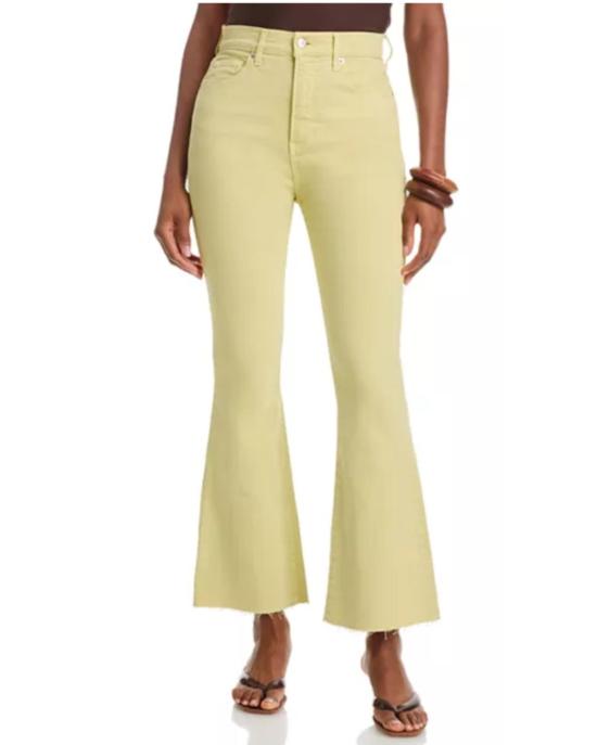  베로니카비어드 데님 팬츠 베로니카 비어드 카슨 하이라이즈 앵클 플레어 진 피스타치오