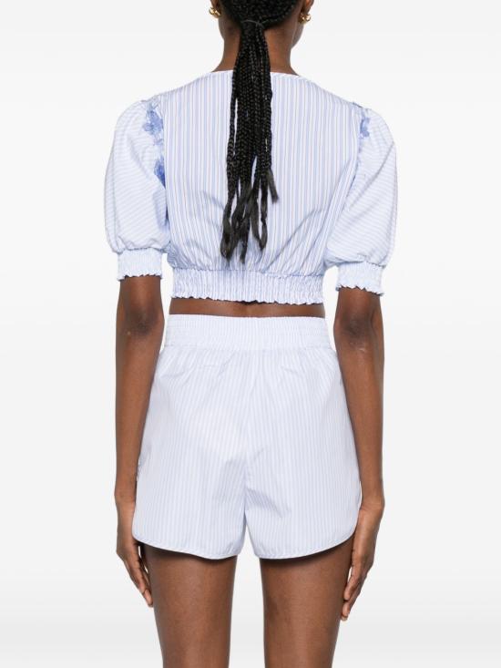 26SS 에르마노 설비노 민소매 티셔츠 D484L602 JXFR4804 Azzurro - ERMANNO SCERVINO