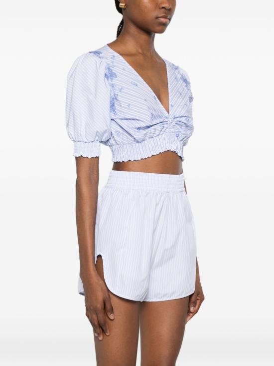 26SS 에르마노 설비노 민소매 티셔츠 D484L602 JXFR4804 Azzurro - ERMANNO SCERVINO