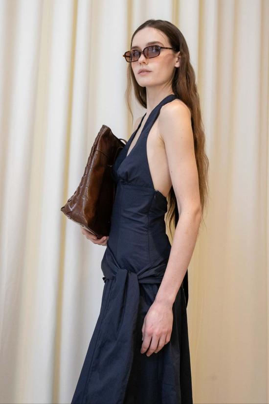  니아 롱 원피스 홀터 카디즈 드레스 - NIA